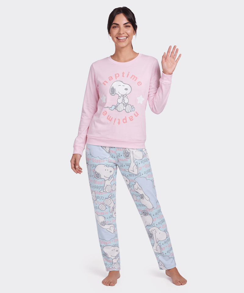 Set Pijama Polar Snoopy de  Dama