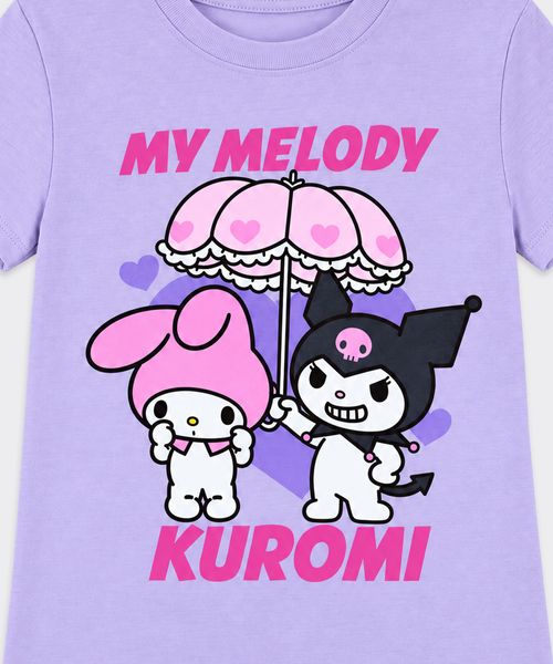 Playera de Licencia Mymelody&Kuromi de  Niña Infantil