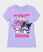 Playera de Licencia Mymelody&Kuromi de  Niña Infantil