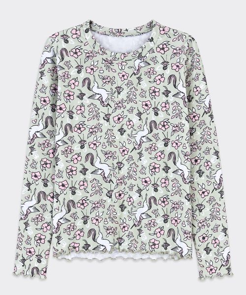 Playera Manga Larga  de  Niña Infantil