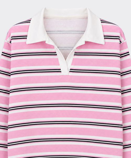 Playera Polo Manga Larga  de  Niña Infantil