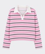 Playera Polo Manga Larga de Niña Infantil