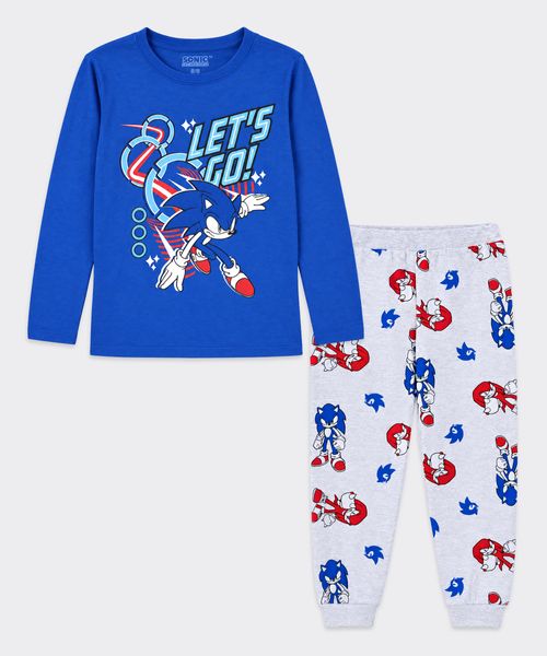 Set Pijama Pantalón y Playera Sonic de  Niño Infantil