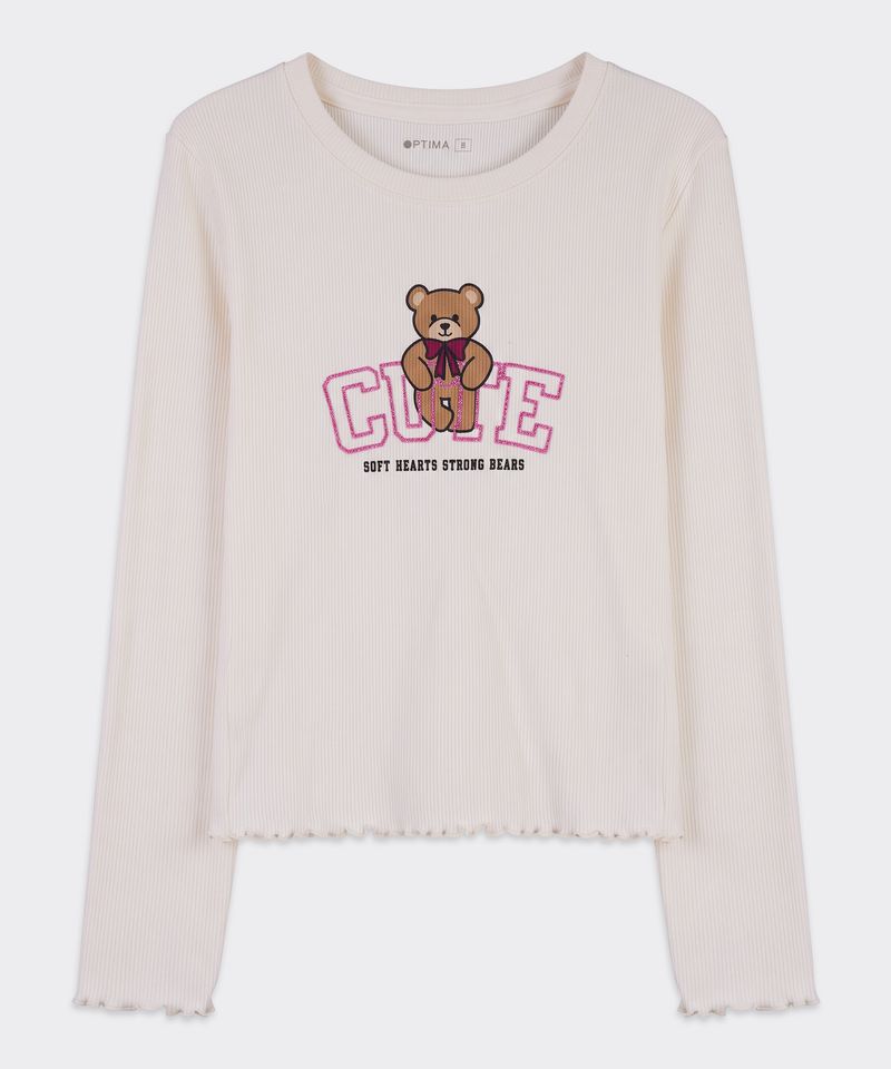 Playera Manga Larga de Niña Infantil