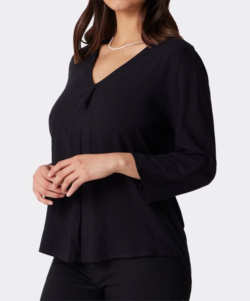 Blusa Manga Larga  de  Dama Cuello V